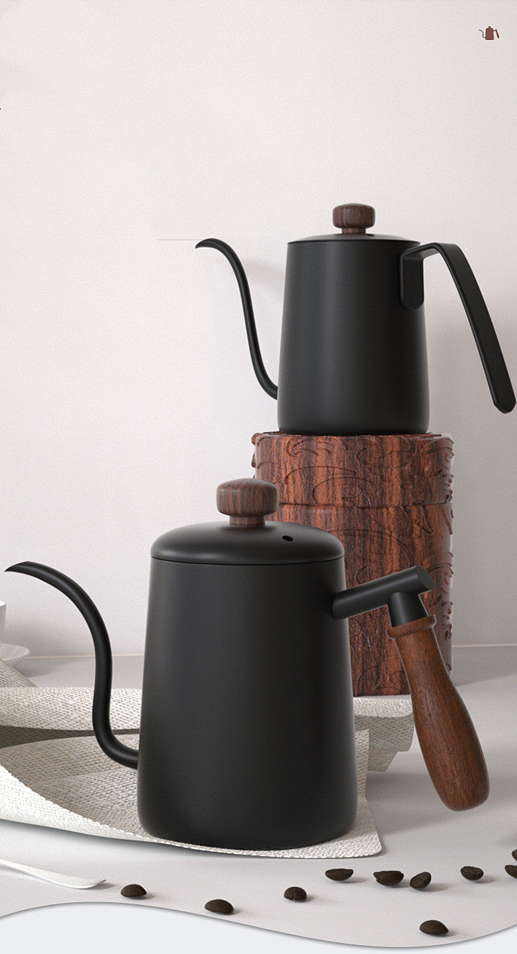 Stainless steel long-mouth slender pot