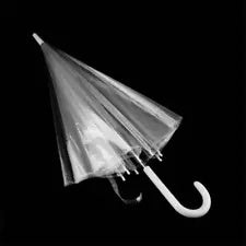 SPONSOREDDome Umbrella Transparent Clear See Through Plastic PVC Wedding Brolly Decal