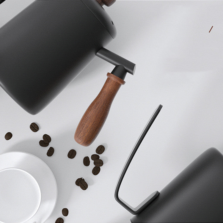 Stainless steel long-mouth slender pot