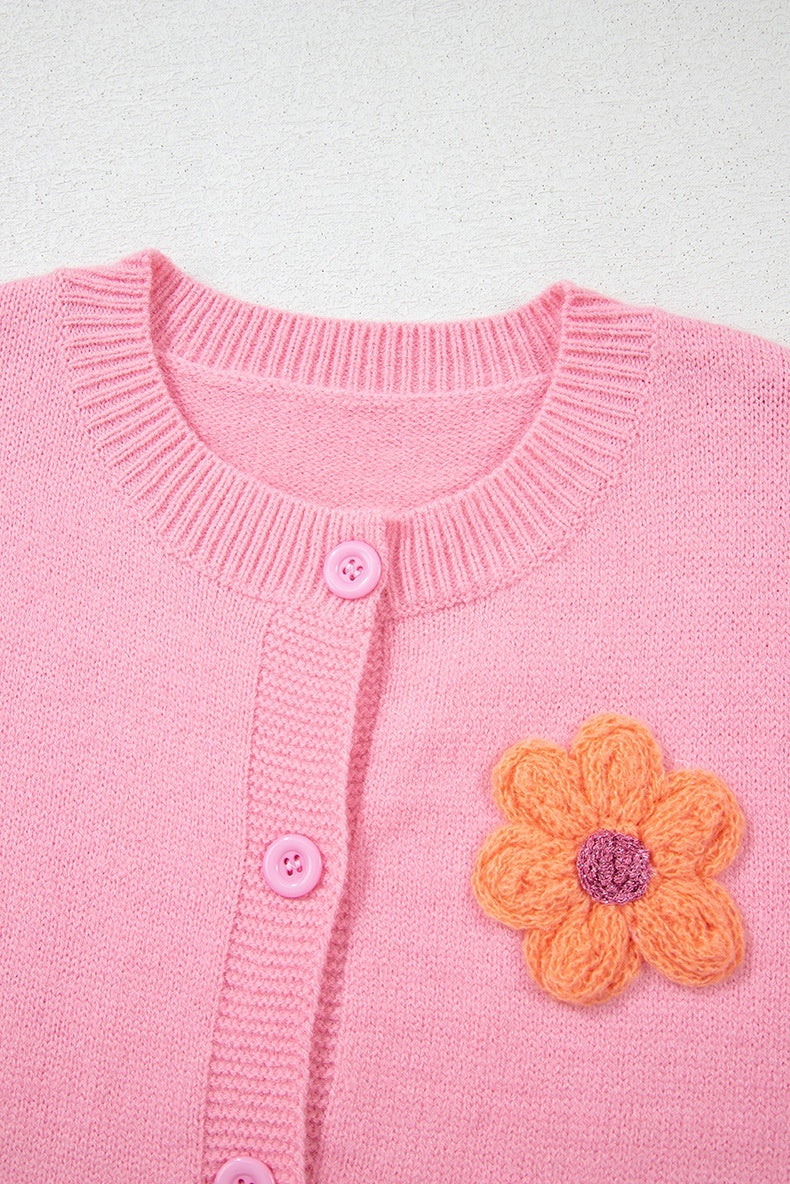 Winter New Floral Pattern Knitted Cardigan For Women