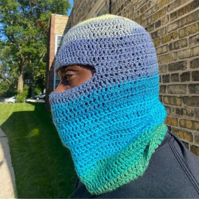 Pullover Windproof Neck Protection Handmade Knitted Hat
