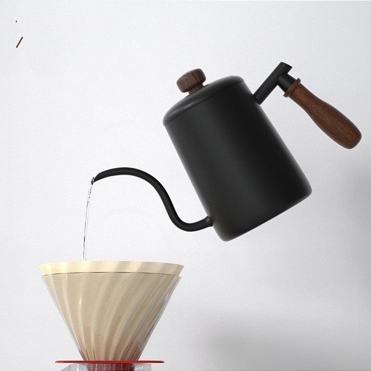 Stainless steel long-mouth slender pot