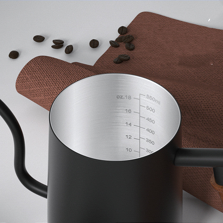 Stainless steel long-mouth slender pot