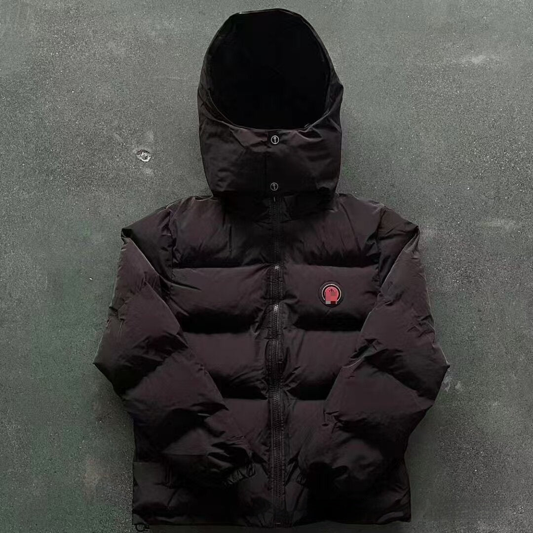 Stand Collar Warm Thickened Hooded Versatile Men's Jacket