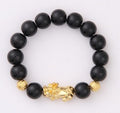 Obsidian 18K Gold Bracelet six brave words on hand and little Pearl transport gifts wholesale