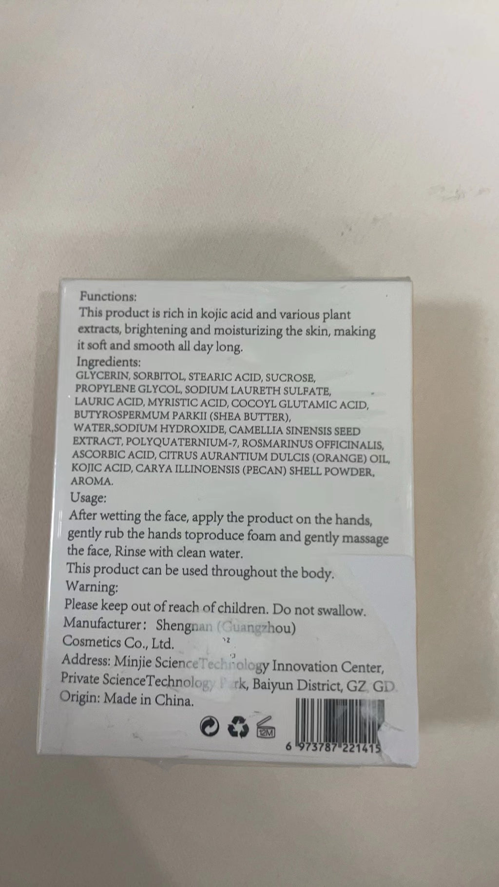 Only Supports Self Pickup With Waybill Turmeric Kojic Acid Brightening Soap, Deep Cleansing & Hydrating Bar For Radiant, Even-Toned Skin