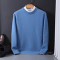 Pure Wool Sweater Men's Round Neck Pullover