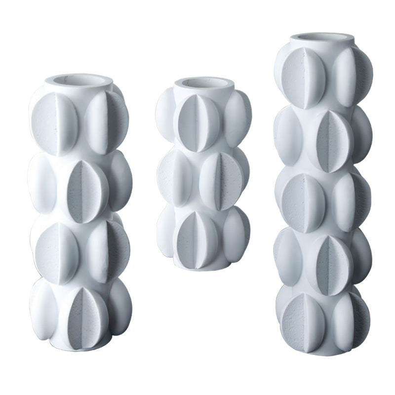 Special-shaped Ceramic Vase Three-piece Modern Minimalist Home Soft Decoration