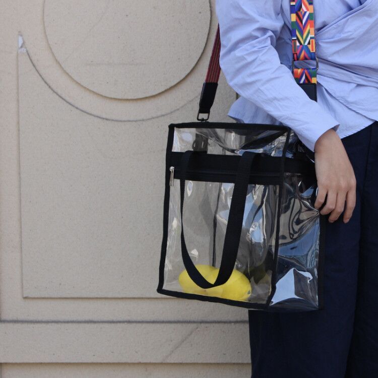 Women's Pvc Shoulder Messenger Bag Transparent