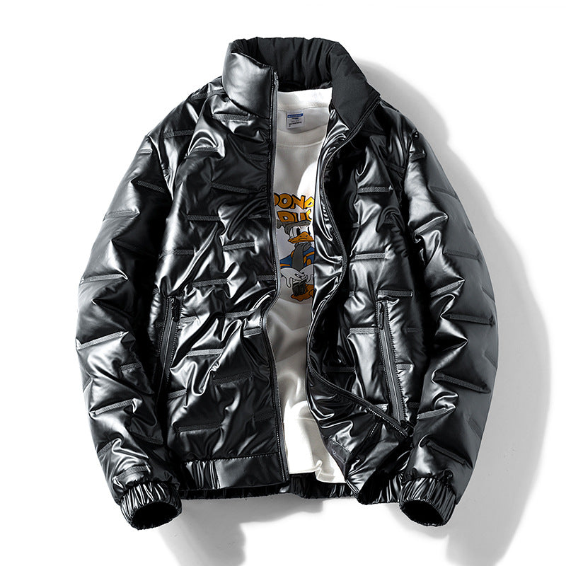Plus-size Warm Winter Wear Shiny Thick Cotton Coat