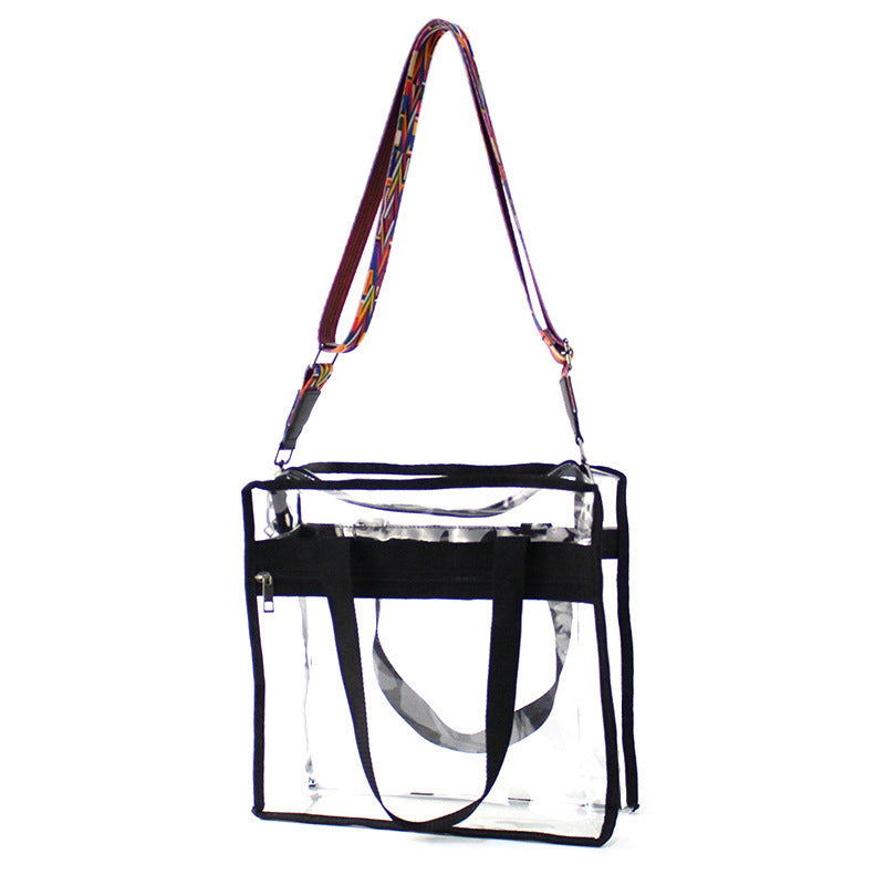 Women's Pvc Shoulder Messenger Bag Transparent