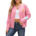 Winter New Floral Pattern Knitted Cardigan For Women