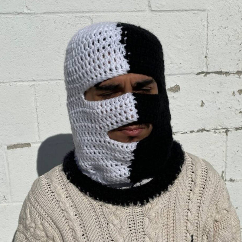 Pullover Windproof Neck Protection Handmade Knitted Hat