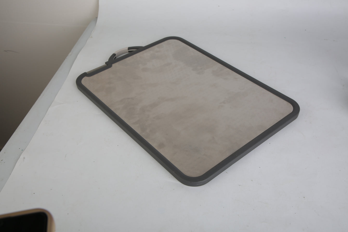 2Pcs Double Sided Cutting Board Stainless Steel PP Chopping Board Lightweight Kitchen Cutting Board Mesh Design With Grinding Zone Knife Sharpener Handle Dishwasher Safe