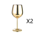 Stainless steel wine glass