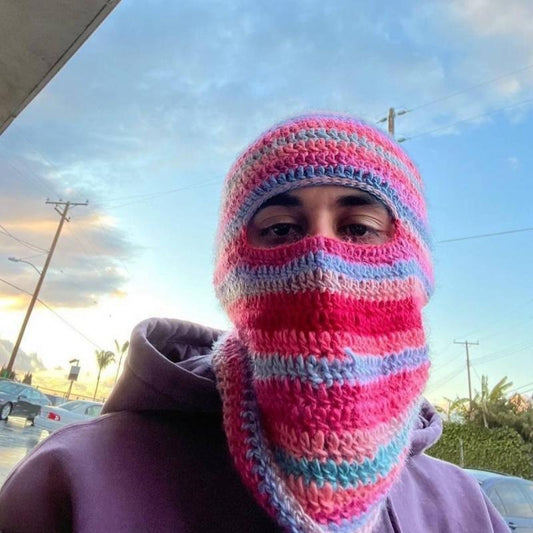 Pullover Windproof Neck Protection Handmade Knitted Hat