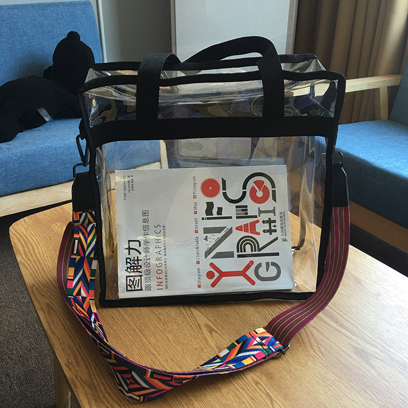 Women's Pvc Shoulder Messenger Bag Transparent