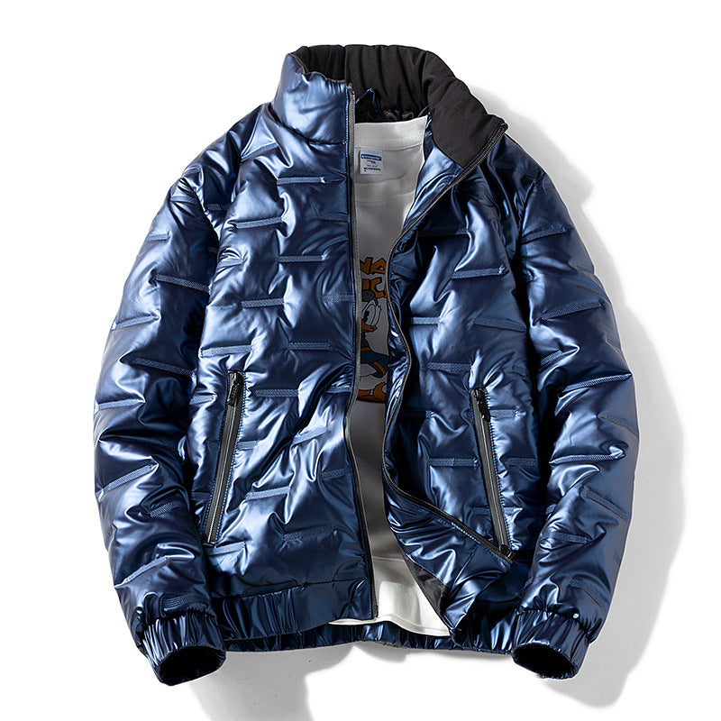 Plus-size Warm Winter Wear Shiny Thick Cotton Coat