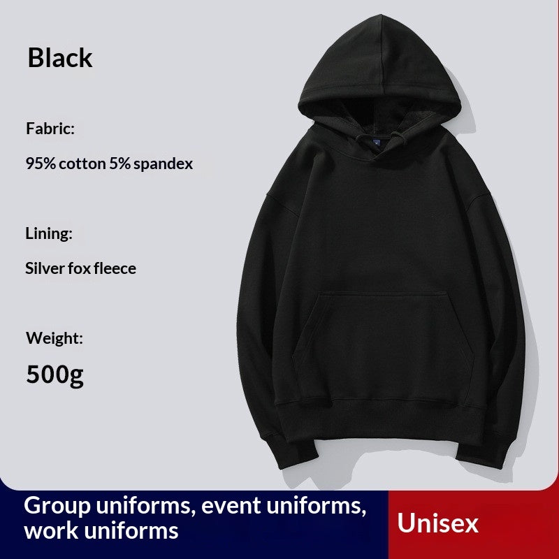 Hooded Hoodie Custom PrintedFor Women With Thickened Velvet